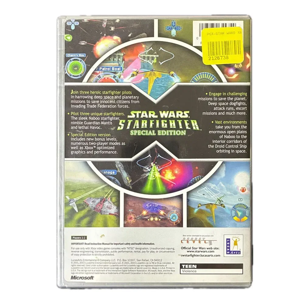 Star Wars Starfighter Special Edition Platinum Hits - Microsoft Xbox CIB Tested
